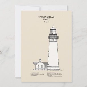 Tarjeta De Agradecimiento Faro Yaquina Head - Oregon - SBD