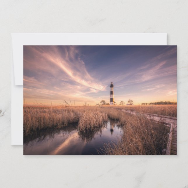 Tarjeta De Agradecimiento Faros | Bodie Island Outerbanks NC (Anverso)