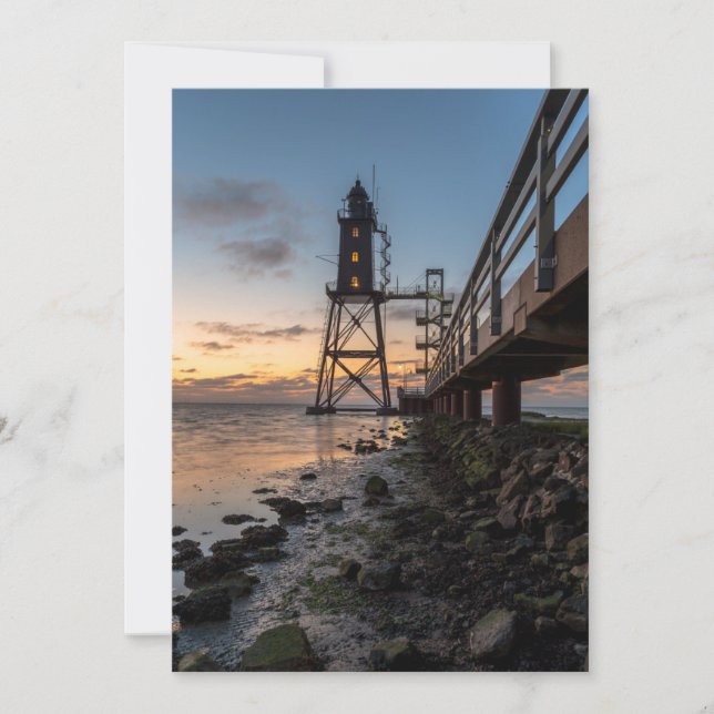 Tarjeta De Agradecimiento Faros | Eversand-Oberfeue Alemania (Anverso)