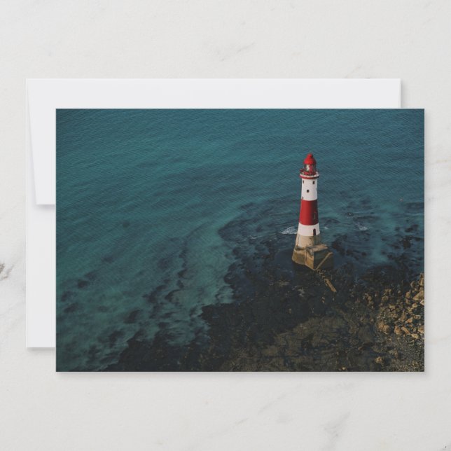 Tarjeta De Agradecimiento Faros | Faro de Beach Head en Inglaterra (Anverso)