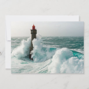 Tarjeta De Agradecimiento Faros   Faro de Jument Ouessant France
