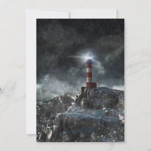 Tarjeta De Agradecimiento Faros   Faro en la tormenta