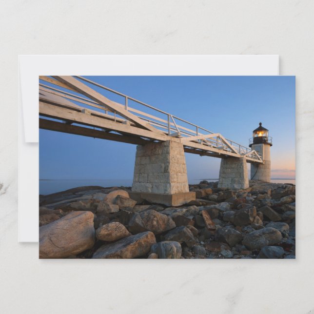 Tarjeta De Agradecimiento Faros | Faro Port Clyde Maine (Anverso)