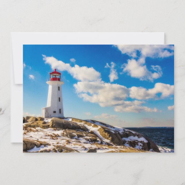 Tarjeta De Agradecimiento Faros | Peggy's Cove Nova Scotia (Anverso)