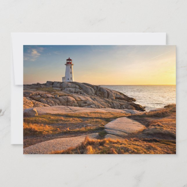 Tarjeta De Agradecimiento Faros | Peggy's Cove Nova Scotia (Anverso)