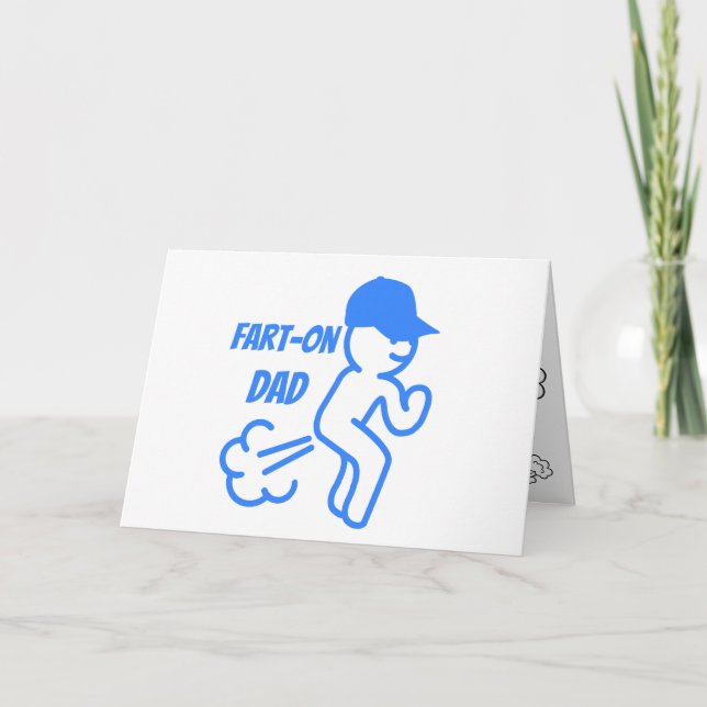 Tarjeta De Agradecimiento Fart-On Dad divertido (Anverso)