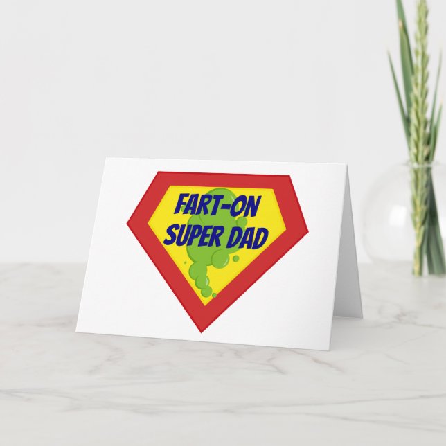 Tarjeta De Agradecimiento Fart on Super Dad (Anverso)