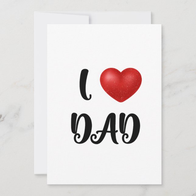 Tarjeta De Agradecimiento Father's Day I Love Dad Heart Explosion Gift  (Anverso)