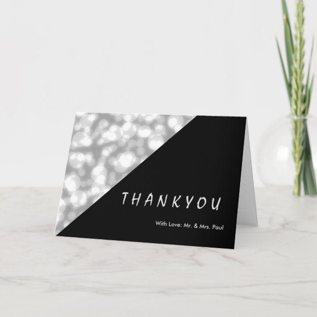 Tarjeta De Agradecimiento Faux glamoroso moderno elegante y sencillo gracias (Anverso)
