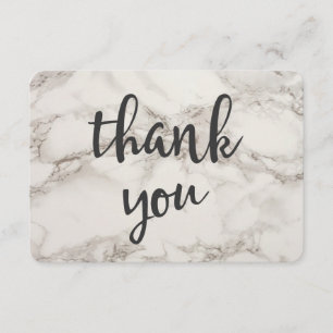 Tarjeta De Agradecimiento Faux Marble Alabaster Gracias