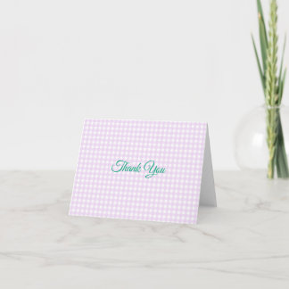 Tarjeta De Agradecimiento Faye y Lauren Pink Gingham