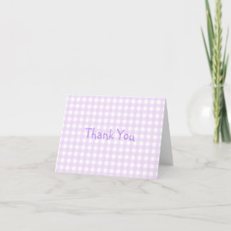 Tarjeta De Agradecimiento Faye y Lauren Pink Gingham Gracias