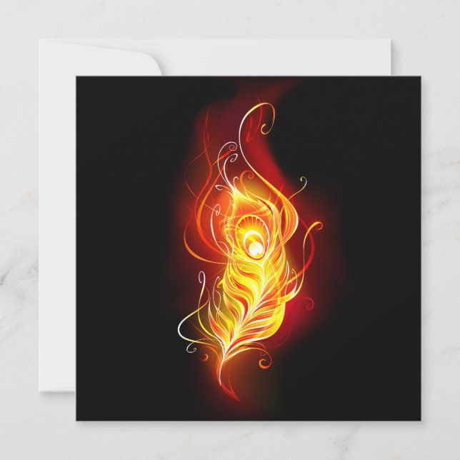 Tarjeta De Agradecimiento Feather Peacock (Anverso)