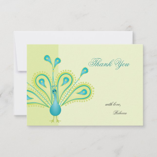 Tarjeta De Agradecimiento Feathered Gracias (Anverso)