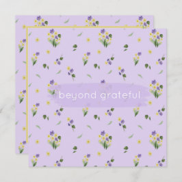 Tarjeta De Agradecimiento Febrero Las Flores De Nacimiento Primrose Violet A