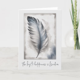 Tarjeta De Agradecimiento Feder Vogelfeder Freiheit Freedom Karte Grußkarte 