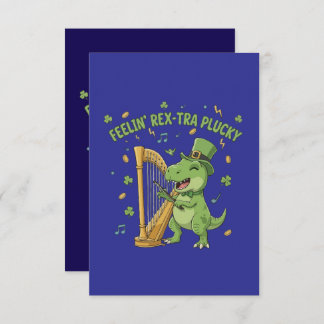 Tarjeta De Agradecimiento Feelin' Rex-tra Plucky Funny St. Patrick's Day