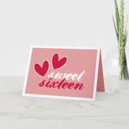 Tarjeta De Agradecimiento Felices Corazones Dulces Dieciséis Cumpleaños