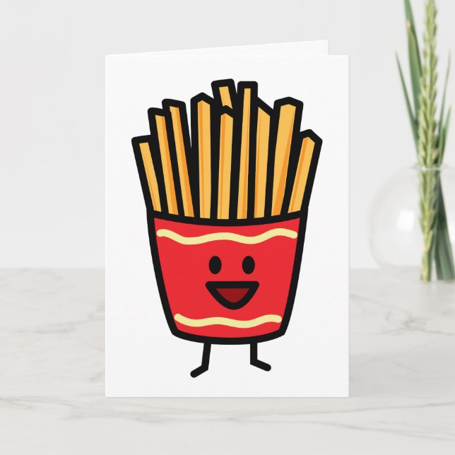 Tarjeta De Agradecimiento Felices Fries Franceses (Anverso)