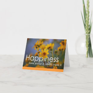 Tarjeta De Agradecimiento FELICIDAD Algunos lo persiguen y otros lo crean. t