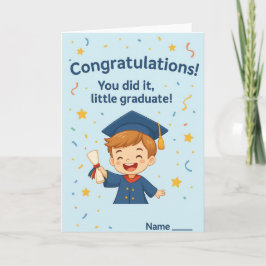 Tarjeta De Agradecimiento Felicidades pequeño graduado – Graduación de niños