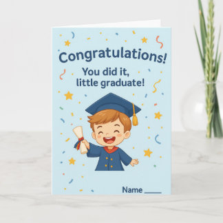 Tarjeta De Agradecimiento Felicidades pequeño graduado – Graduación de niños