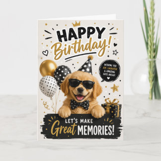 Tarjeta De Agradecimiento Felicitación de cumpleaños de perro lindo para tod