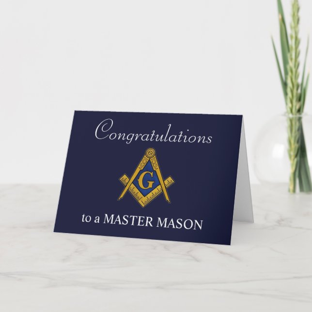 Tarjeta De Agradecimiento Felicitaciones Masonic Master Mason (Anverso)