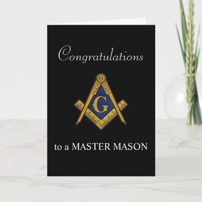 Tarjeta De Agradecimiento Felicitaciones Masonic Master Mason (Anverso)