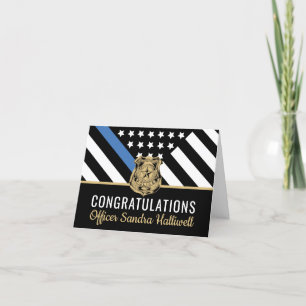 Tarjeta De Agradecimiento Felicitaciones por graduación de la bandera azul d