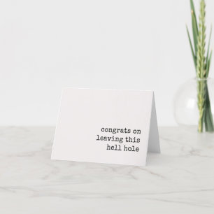 Tarjeta De Agradecimiento felicitaciones por salir, compañero de trabajo mov