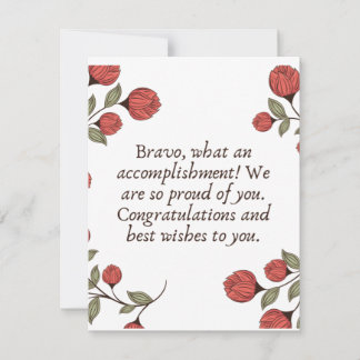 Tarjeta De Agradecimiento Felicitaciones por tu logro