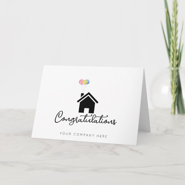Tarjeta De Agradecimiento Felicitaciones por tu nuevo inmueble (Anverso)