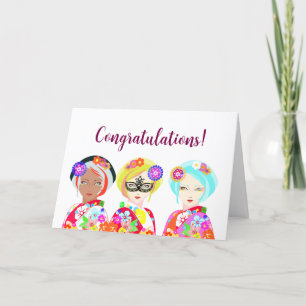 Tarjeta De Agradecimiento Felicitaciones Por Tus Geishas Promocionales
