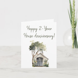 Tarjeta De Agradecimiento Feliz 2º Aniversario de Casa