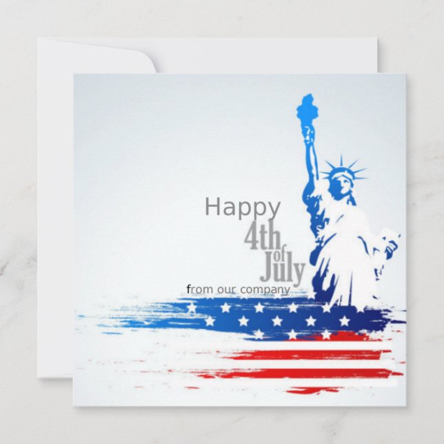 Tarjeta De Agradecimiento Feliz 4 de julio (Anverso)