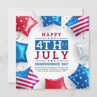 Tarjeta De Agradecimiento Feliz 4 de julio, día de la independencia