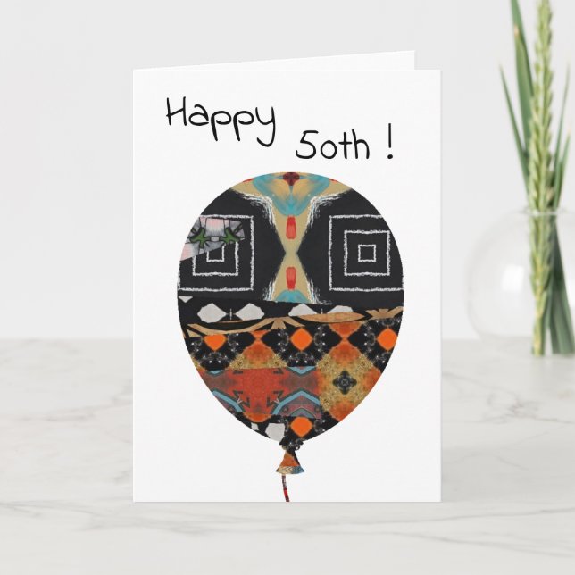 Tarjeta De Agradecimiento Feliz 50 (Anverso)