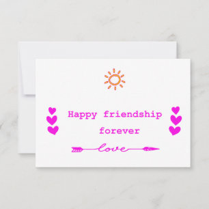 Tarjeta De Agradecimiento Feliz amistad para siempre