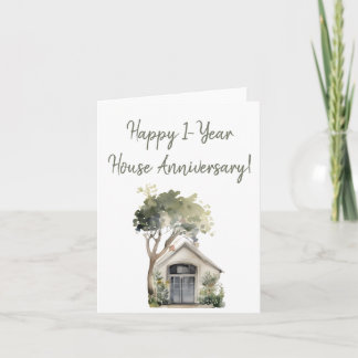 Tarjeta De Agradecimiento Feliz aniversario de 1 año en tu casa