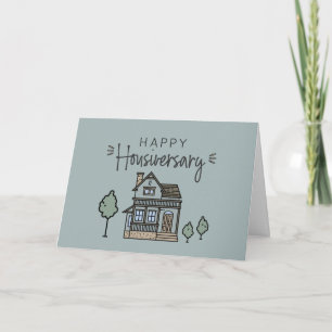 Tarjeta De Agradecimiento Feliz Aniversario de Casa Personalizado Housiversa