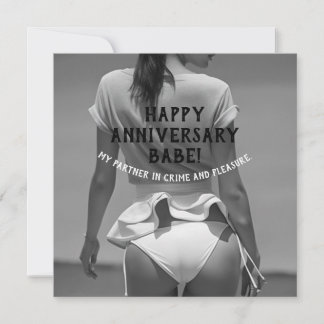 Tarjeta De Agradecimiento Feliz aniversario Sexy Naughty Personalizable