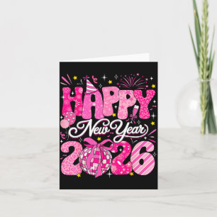 Tarjeta De Agradecimiento Feliz Año Nuevo 2026 Nochevieja Fiesta Nye Familia