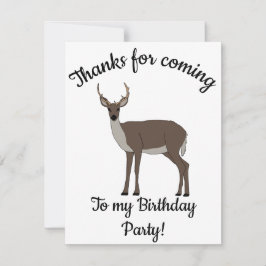 Tarjeta De Agradecimiento Feliz B-day Buck Deer