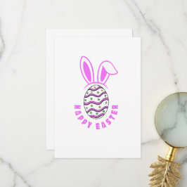 Tarjeta De Agradecimiento Feliz Bunny Easter Egg