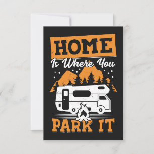 Tarjeta De Agradecimiento Feliz Casa de Camper Donde Estacionas