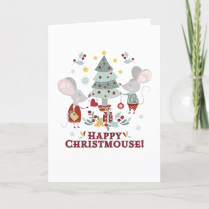 Tarjeta De Agradecimiento Feliz Christmouse
