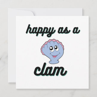 Tarjeta De Agradecimiento Feliz como almeja