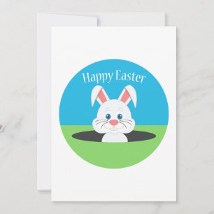 Tarjeta De Agradecimiento Feliz Conejo de Pascua