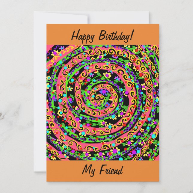 Tarjeta De Agradecimiento Feliz cumpleaños (Anverso)